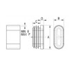Oval ribbed insert [145] (145502069903)