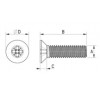 Flat head machine screw metal DIN 965 [341-m] (341031040952)